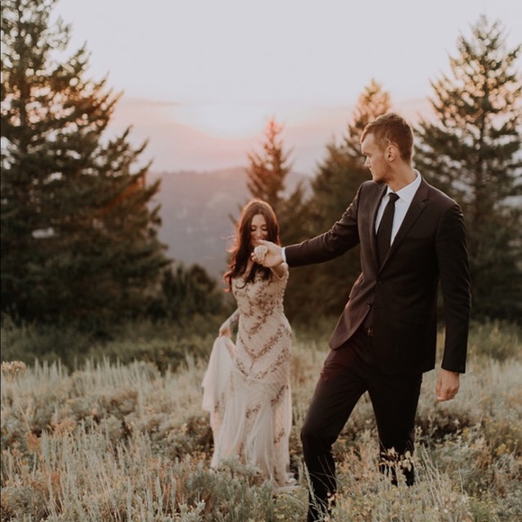 Adrianna Papell beaded mermaid gown - Picture 4 of 8